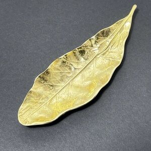 Vintage Oskar J. W. Hansen 1963 Tobacco Leaf 3-61 Virginia Metalcrafters brass